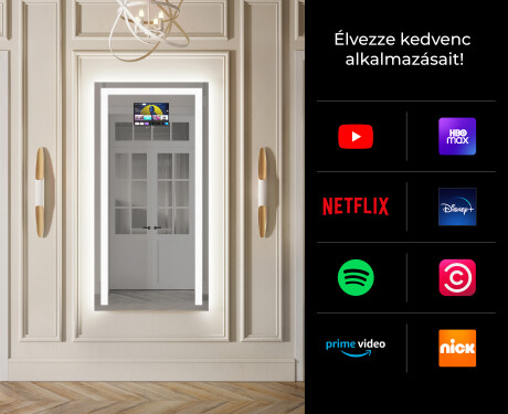 Vertikális fürdőszoba Tükör Világítással LED L15 #2
