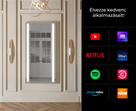 Vertikális fürdőszoba Tükör Világítással LED L02 #2