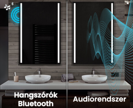 Vertikális fürdőszoba Tükör Világítással LED L02 #7