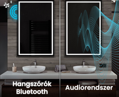 Vertikális fürdőszoba Tükör Világítással LED L12 #7