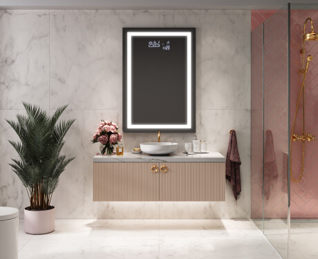 Vertikális fürdőszoba Tükör Világítással LED L15 #7