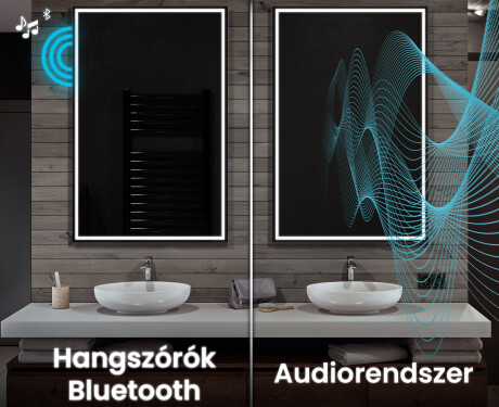 Vertikális fürdőszoba Tükör Világítással LED L49 #7