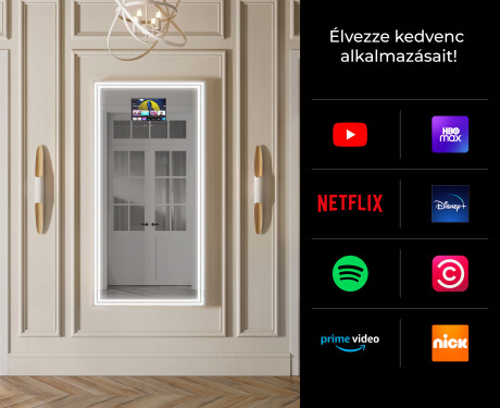 Vertikális fürdőszoba Tükör Világítással LED L57 #2