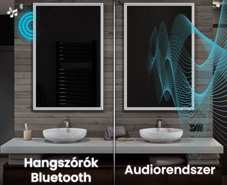 Vertikális fürdőszoba Tükör Világítással LED L57 #7