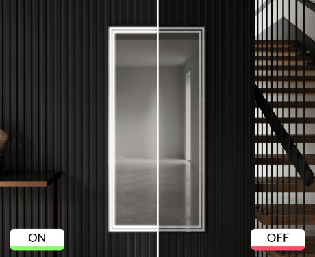 Vertikális fürdőszoba Tükör Világítással LED L57 #9