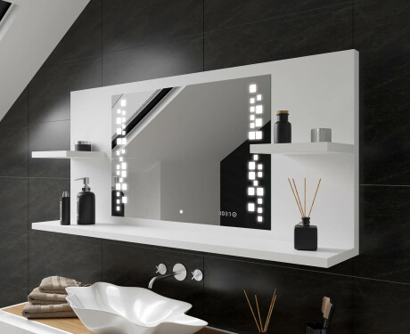 Megvilágított Tükör Polcokkal Led L38 #1