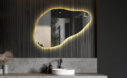 LED Fürdőszobai Tükör Irreguláris Formával P221