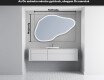 LED Fürdőszobai Tükör Irreguláris Formával P222 #5