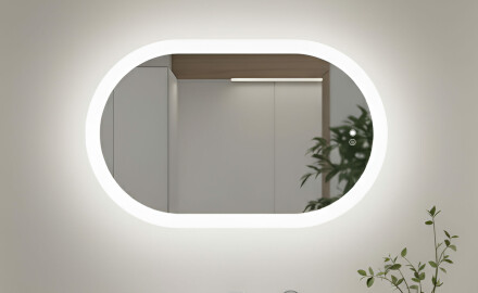 Megvilágított fürdőszobai tükör, kétszínű, érintőkapcsoló, fűtőszőnyeg