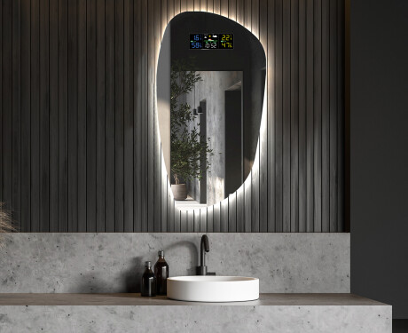 LED Fürdőszobai Tükör Irreguláris Formával I221 #6