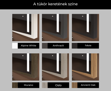 Fürdőszobai Tükör Kerettel És LED Világítással FrameLine L02 #2