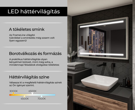 Fürdőszobai Tükör Kerettel És LED Világítással FrameLine L09 #4