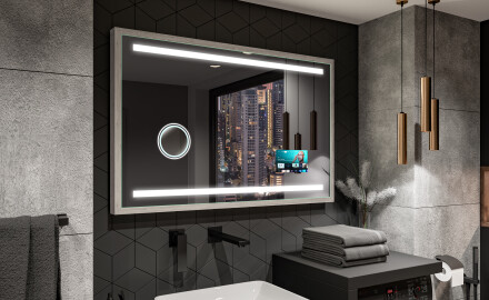 Fürdőszobai Tükör Kerettel És LED Világítással FrameLine L09
