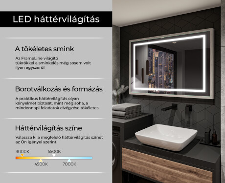 Fürdőszobai Tükör Kerettel És LED Világítással FrameLine L15 #4