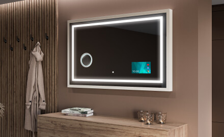 Fürdőszobai Tükör Kerettel És LED Világítással FrameLine L15