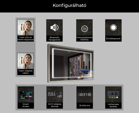 Fürdőszobai Tükör Kerettel És LED Világítással FrameLine L61 #7