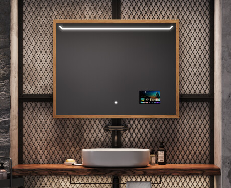 Fürdőszobai Tükör Kerettel És LED Világítással FrameLine L128
