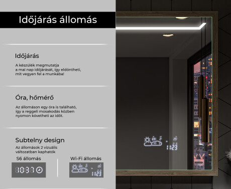 Fürdőszobai Tükör Kerettel És LED Világítással FrameLine L128 #8