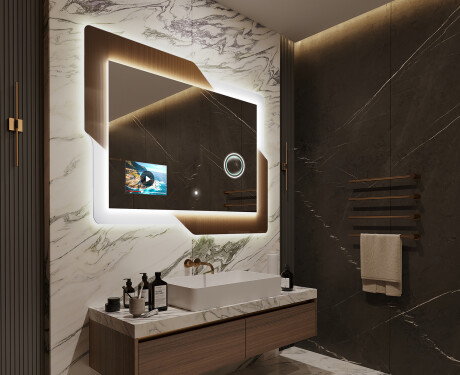 Fürdőszoba Tükör Világítással LED - Retro #12