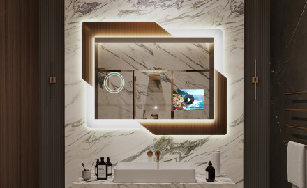 Fürdőszoba Tükör Világítással LED - Retro