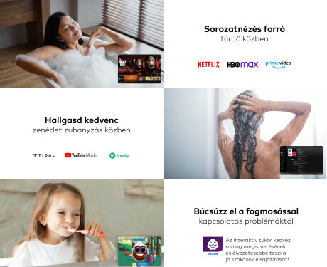Dekoratív tükör tölgyfa keretben LED világítással #3
