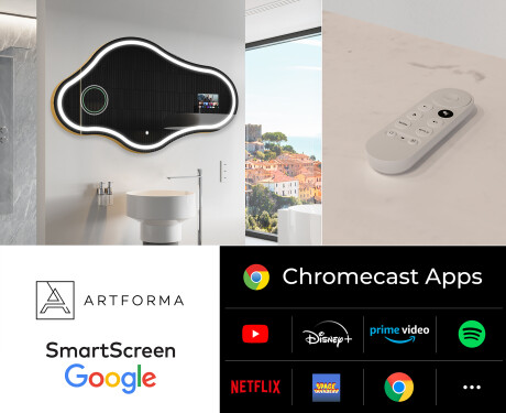 Szabálytalan LED-es megvilágítású tükör SMART C223 Google #2