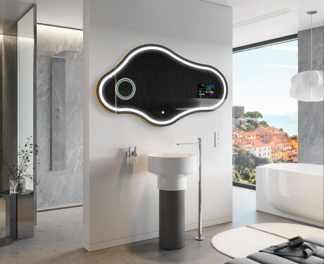 Szabálytalan LED-es megvilágítású tükör SMART C223 Google #10