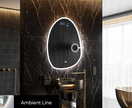 LED Fürdőszobai Tükör Irreguláris Formával SF222