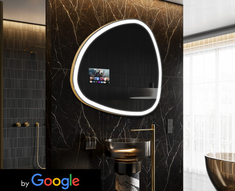 Szabálytalan LED-es megvilágítású tükör SMART J222 Google