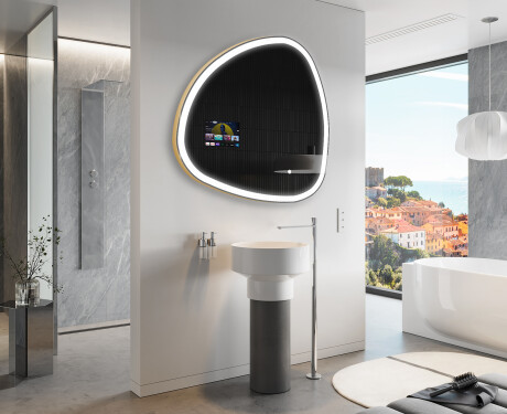 Szabálytalan LED-es megvilágítású tükör SMART J222 Google #9