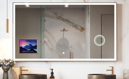 Okos LED fürdőszobai tükör Displine Apple L01 kerettel