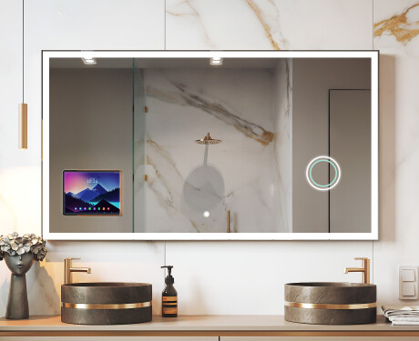 Okos LED fürdőszobai tükör Displine Apple L01 kerettel