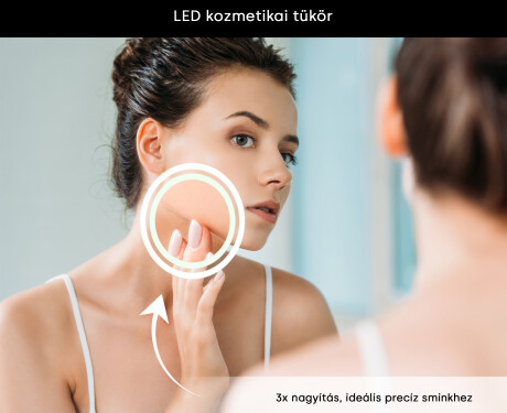 Okos LED fürdőszobai tükör Displine Apple L01 kerettel #6