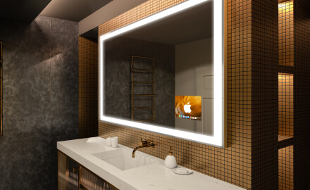 Megvilágított fürdőszobai tükör LED SMART L01 Apple
