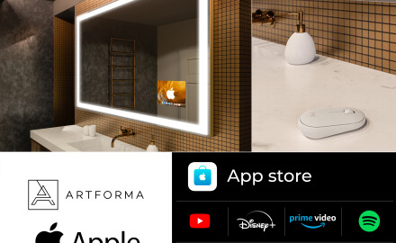 Megvilágított fürdőszobai tükör LED SMART L01 Apple #2