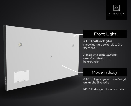 Megvilágított fürdőszobai tükör LED SMART L01 Apple #5