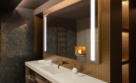 Megvilágított fürdőszobai tükör LED SMART L02 Apple