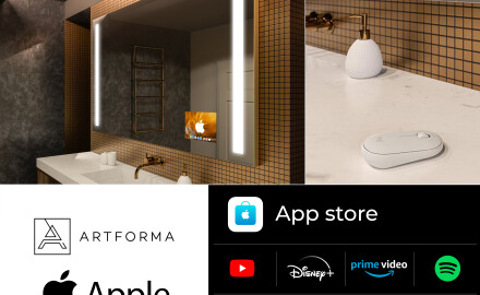 Megvilágított fürdőszobai tükör LED SMART L02 Apple #2