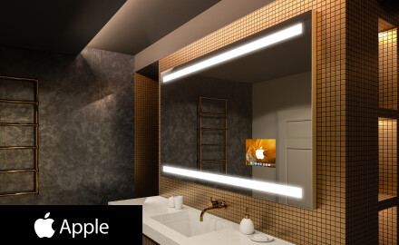 Megvilágított fürdőszobai tükör LED SMART L09 Apple