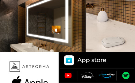 Megvilágított fürdőszobai tükör LED SMART L15 Apple #2