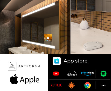 Megvilágított fürdőszobai tükör LED SMART L47 Apple #2
