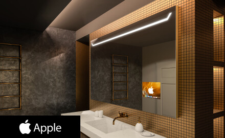 Megvilágított fürdőszobai tükör LED SMART L128 Apple
