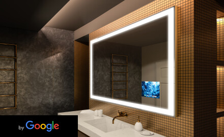 SMART Fürdőszoba Tükör Világítással LED L01 Sorozat Google