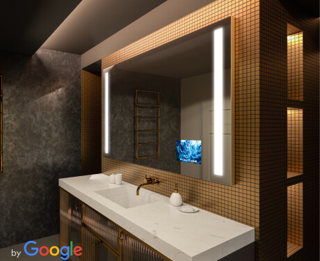 SMART Fürdőszoba Tükör Világítással LED L02 Sorozat Google