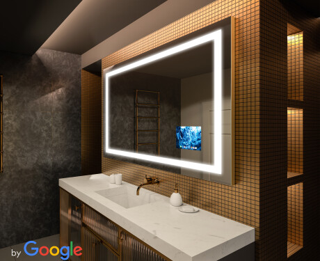 SMART Fürdőszoba Tükör Világítással LED L15 Sorozat Google #1