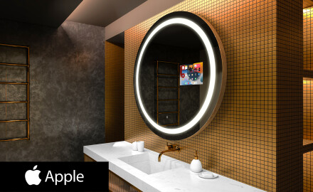 Kerek LED-es megvilágítású tükör SMART L33 Apple