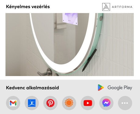 Kerek LED-es megvilágítású tükör SMART L76 Samsung #3