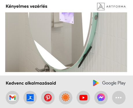 Kerek LED-es megvilágítású tükör SMART L116 Samsung #3