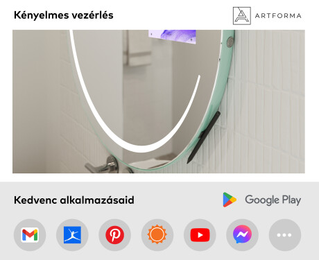 Kerek LED-es megvilágítású tükör SMART L156 Samsung #3