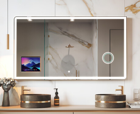 Lekerekített Modern LED Tükör iPad Displine L146 kerettel